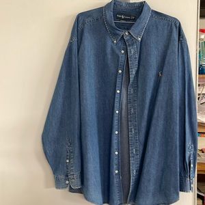 Ralph. Lauren… Men’s button-down Jean shirt… Size 4XB…
